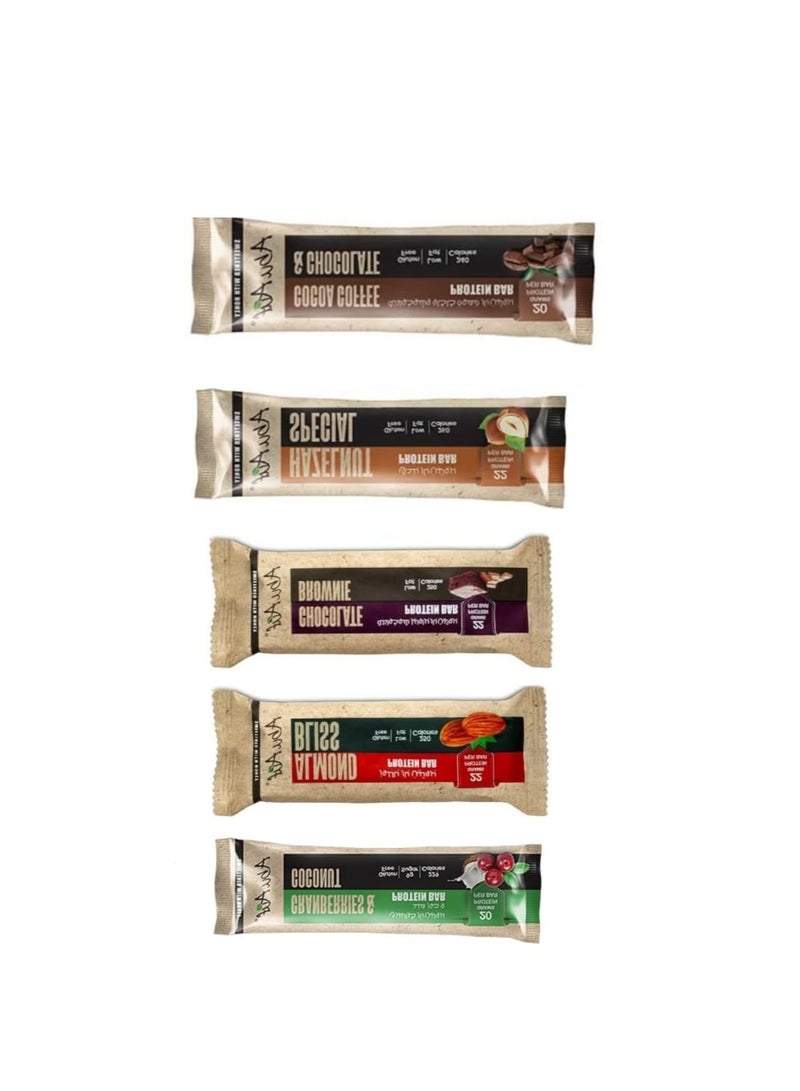 ABU AUF PROTEIN BAR  ( 5 PROTEIN  BARS  ASSORTED FLOVERS